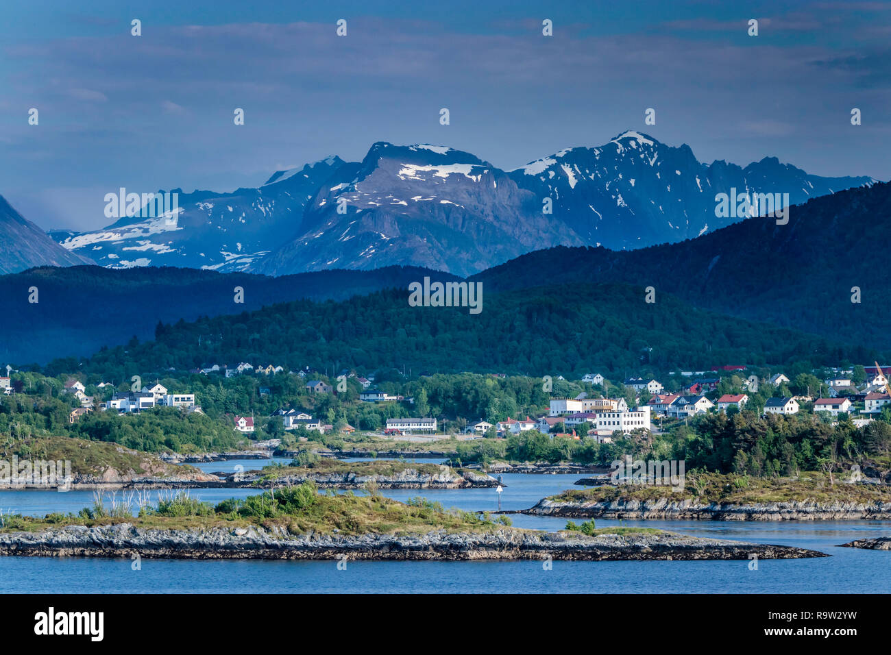 Bays and inlets surrounding the city of Alesund, Norway, Europe Stock ...