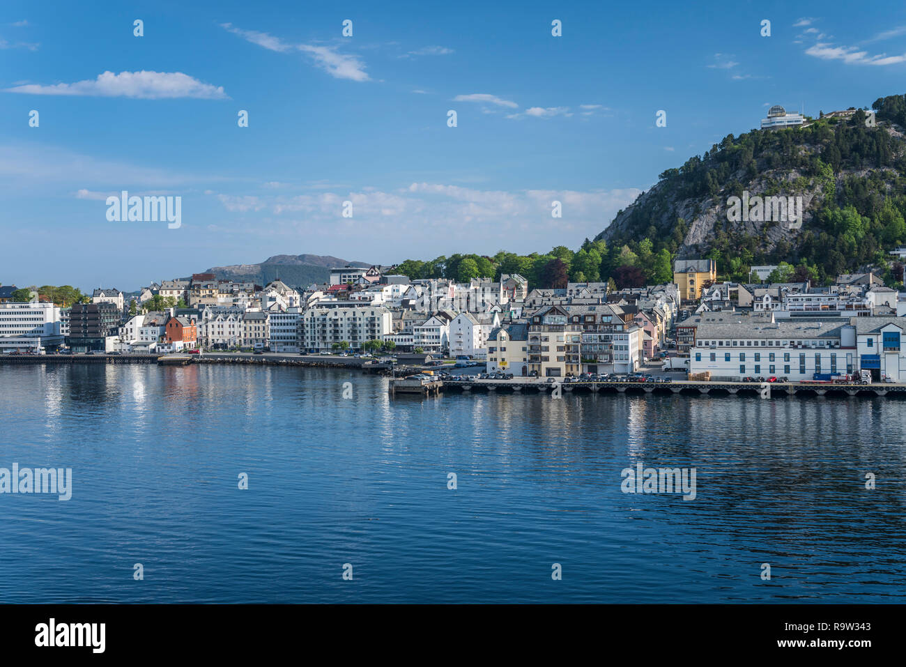 Bays and inlets surrounding the city of Alesund, Norway, Europe Stock ...