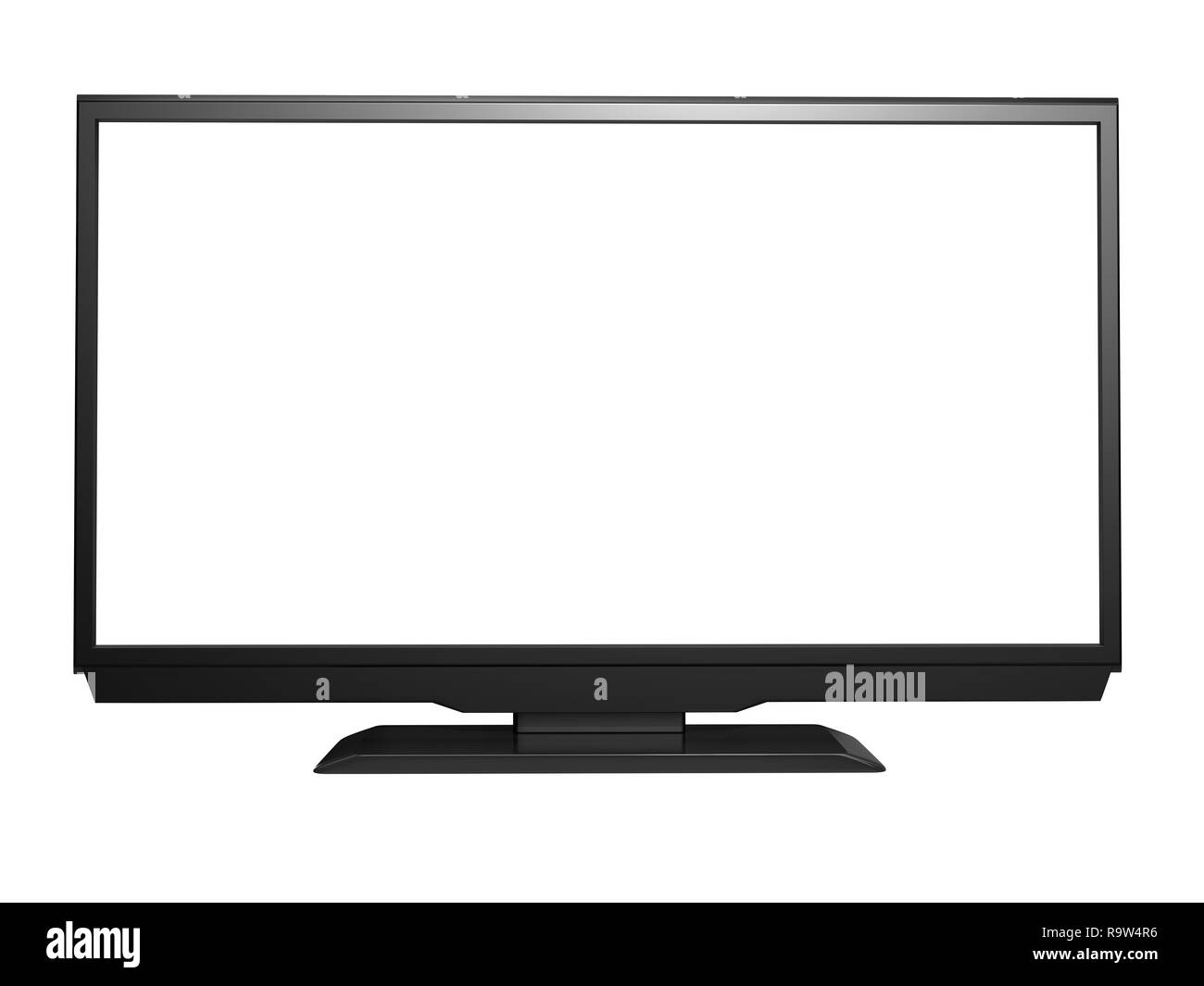 LED tv on white background. 3D rendering Stock Photo Alamy