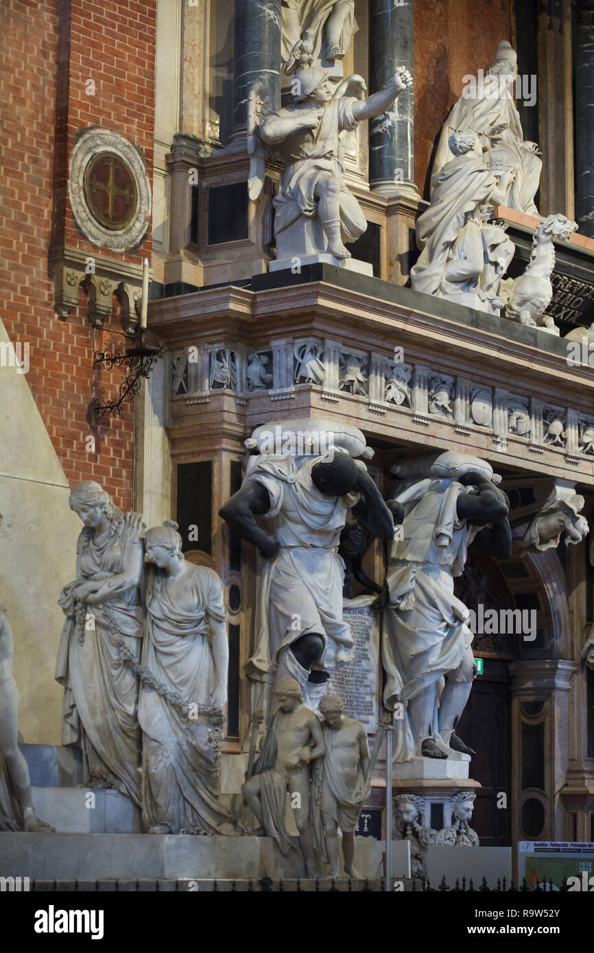 Funeral monument to Doge Giovanni Pesaro designed by Italian Baroque