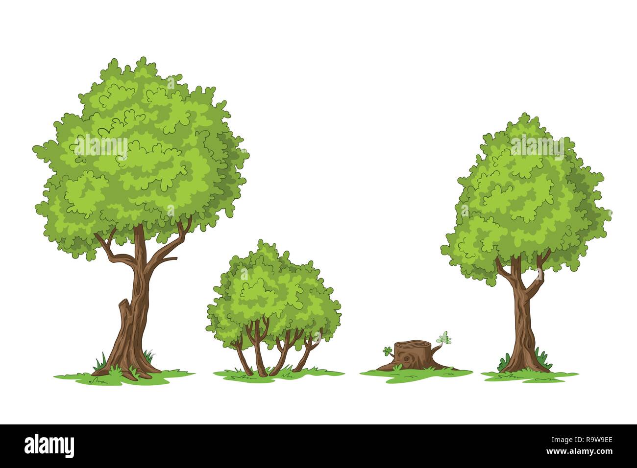 Cartoon trees Cut Out Stock Images & Pictures - Alamy