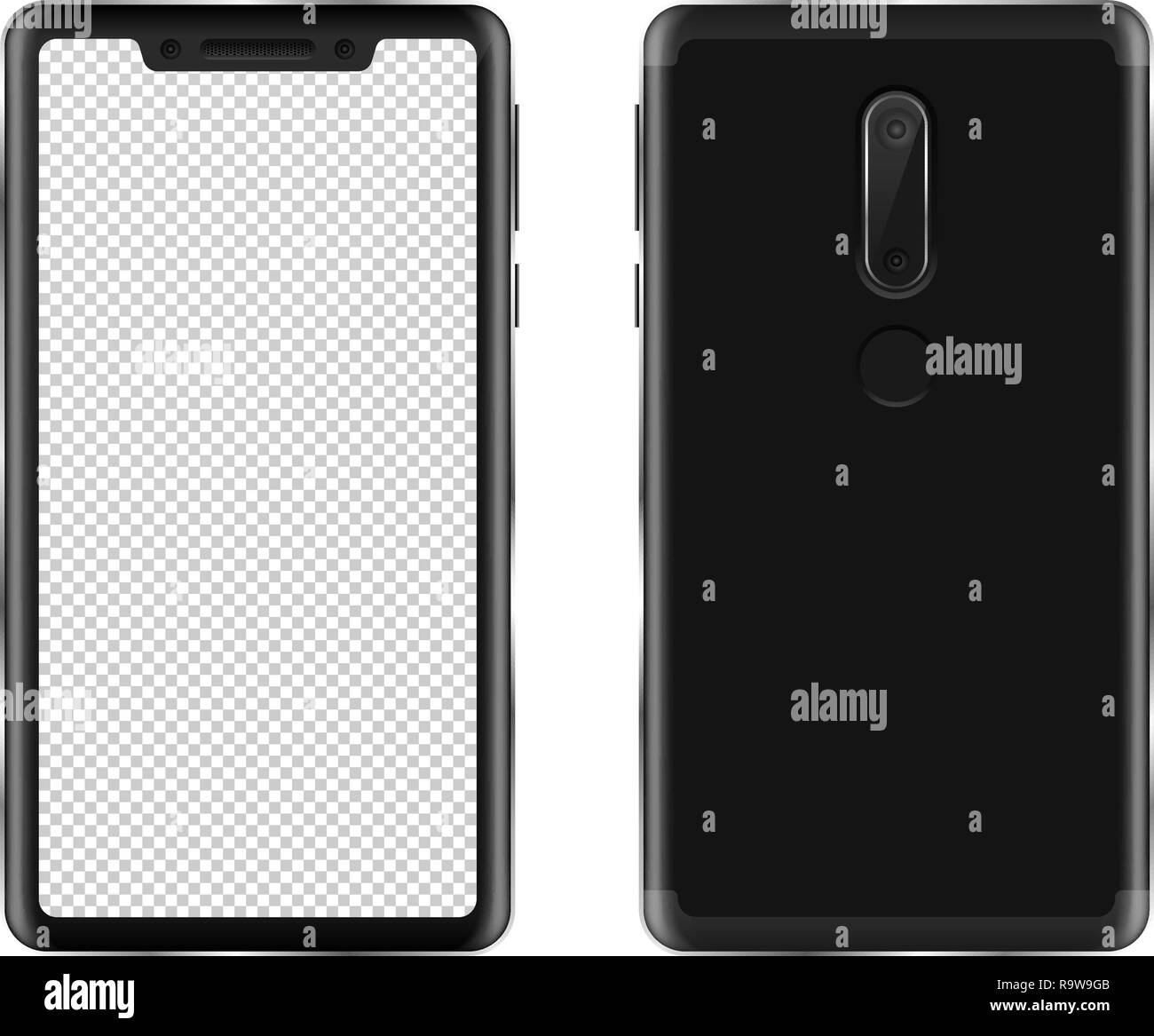 Realistic smartphone mockup on white background isolated vector ...