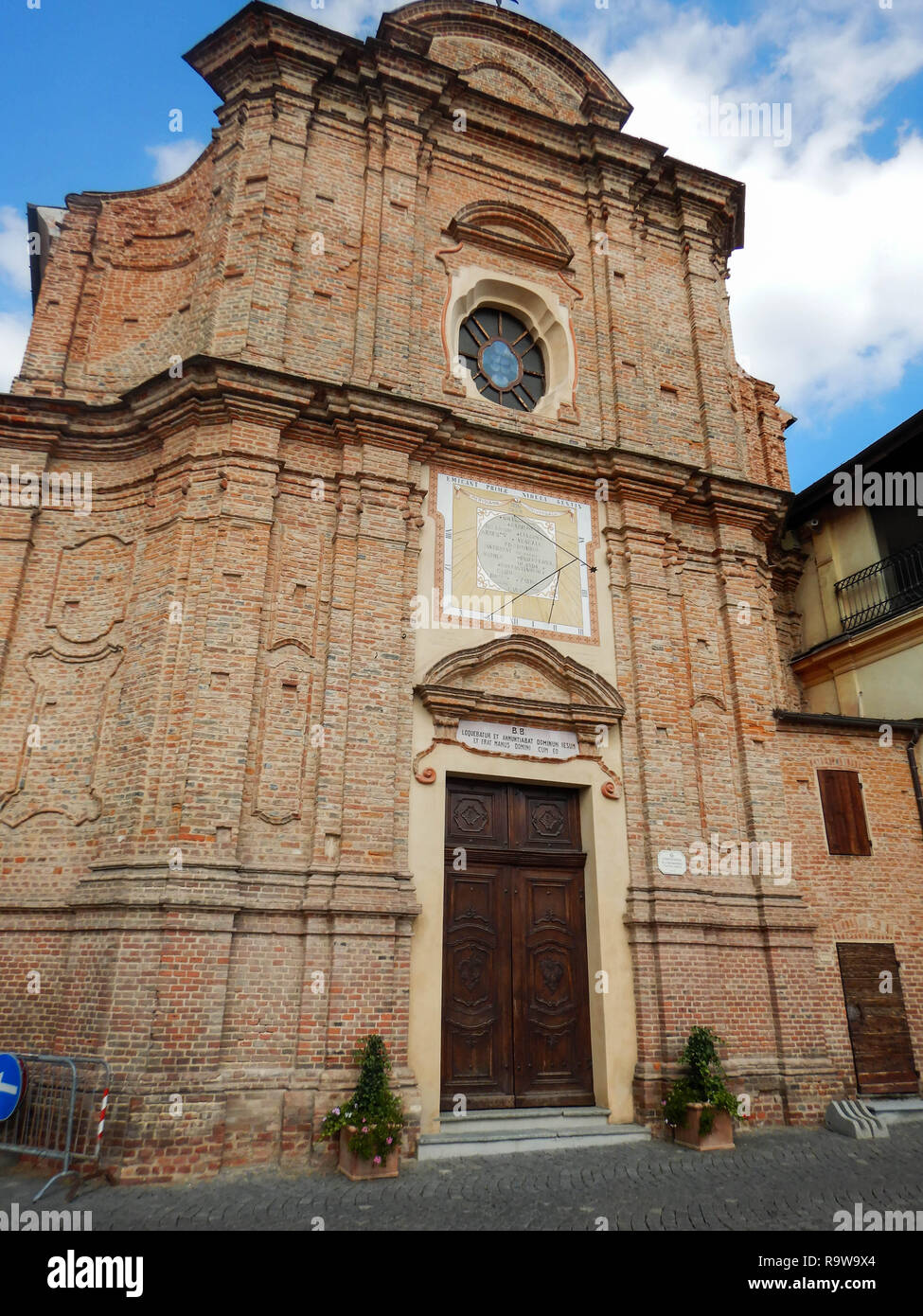 The church of San Bernardino in Canale, Piedmonte - Italy Stock Photo