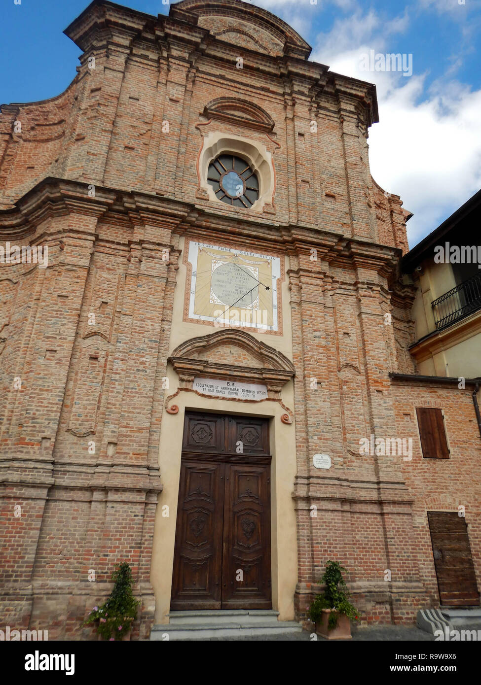 The church of San Bernardino in Canale, Piedmonte - Italy Stock Photo