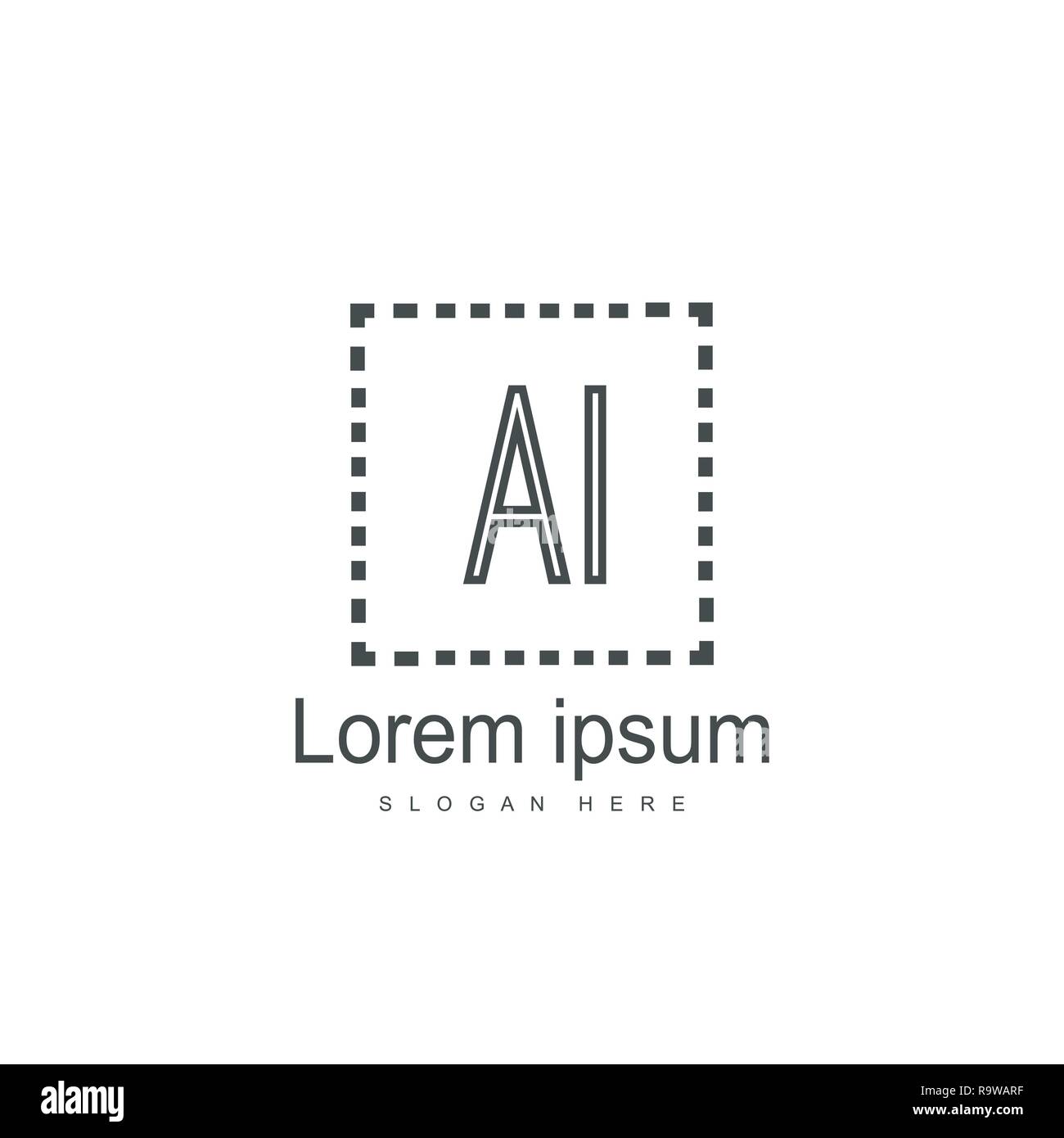 Initial Letter AI Logo Template Vector Design Stock Vector Image & Art ...