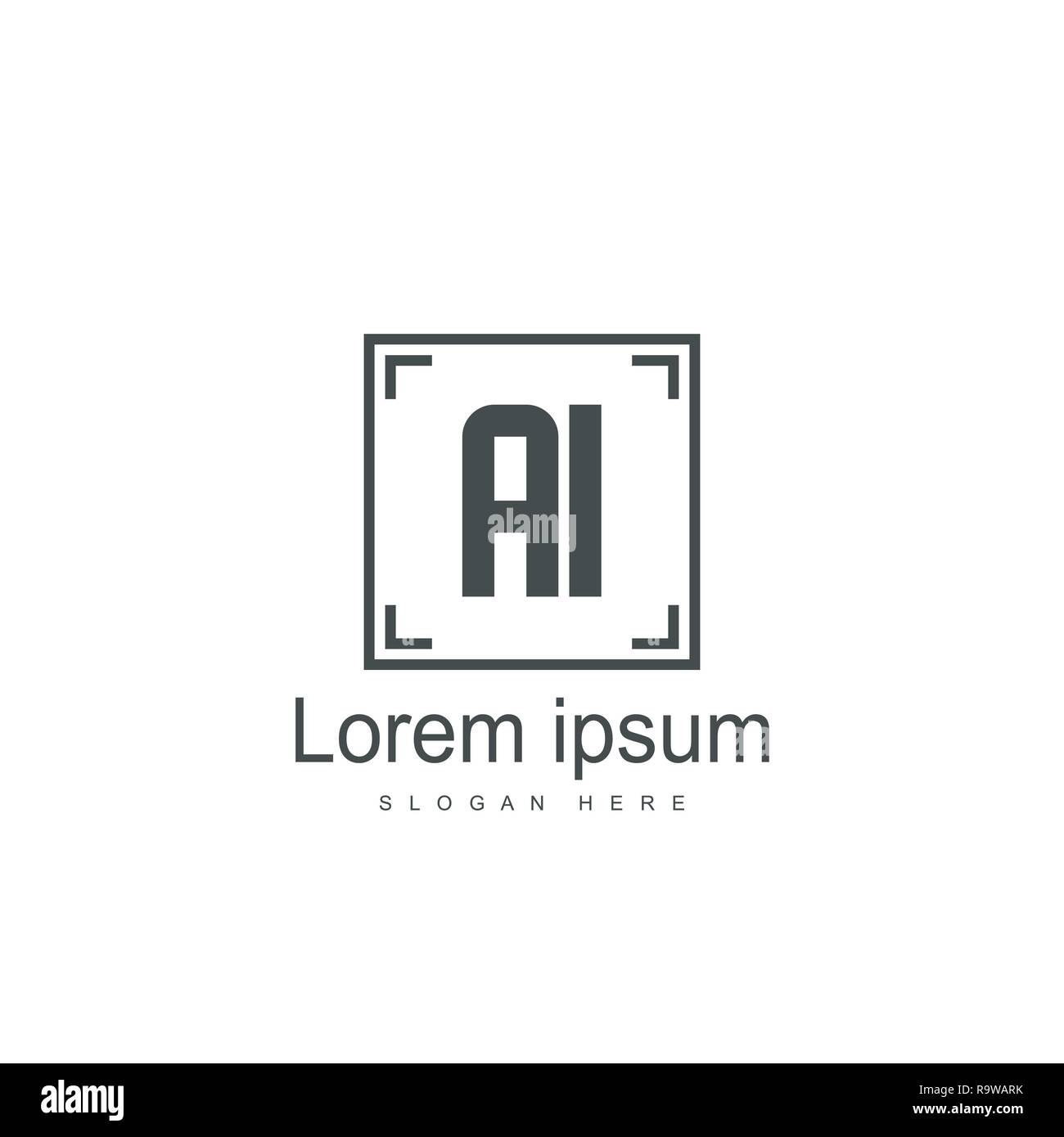 Initial Letter AI Logo Template Vector Design Stock Vector Image & Art ...