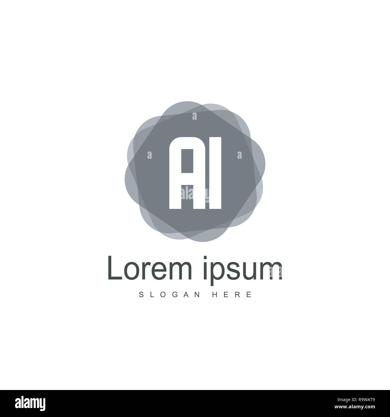 Initial Letter AI Logo Template Vector Design Stock Vector Image & Art ...