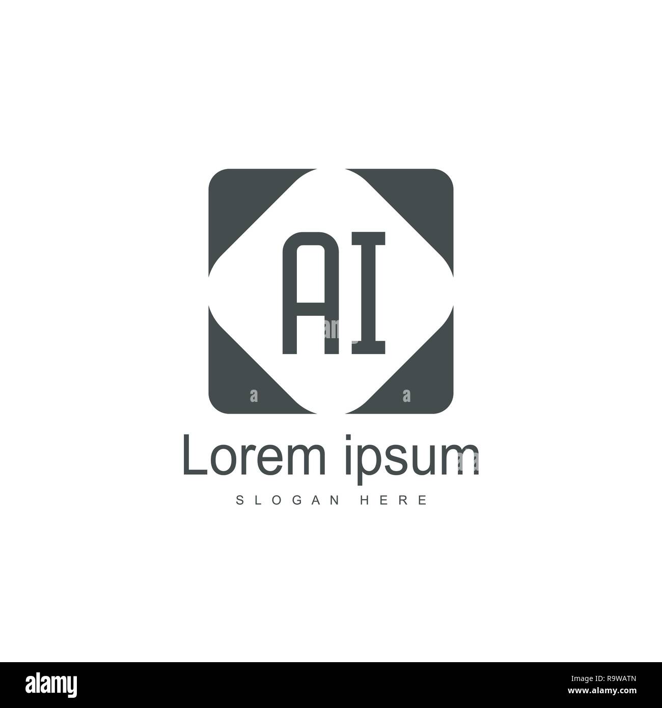 Initial Letter AI Logo Template Vector Design Stock Vector Image & Art ...