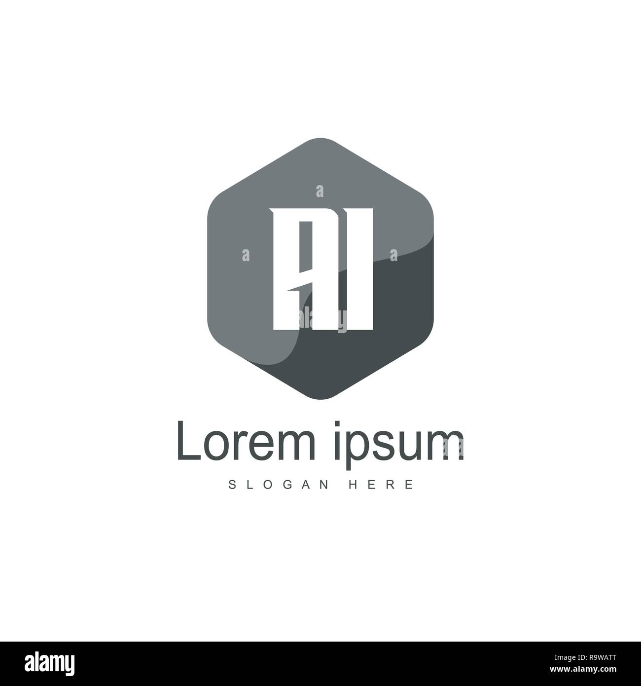 Initial Letter AI Logo Template Vector Design Stock Vector Image & Art ...