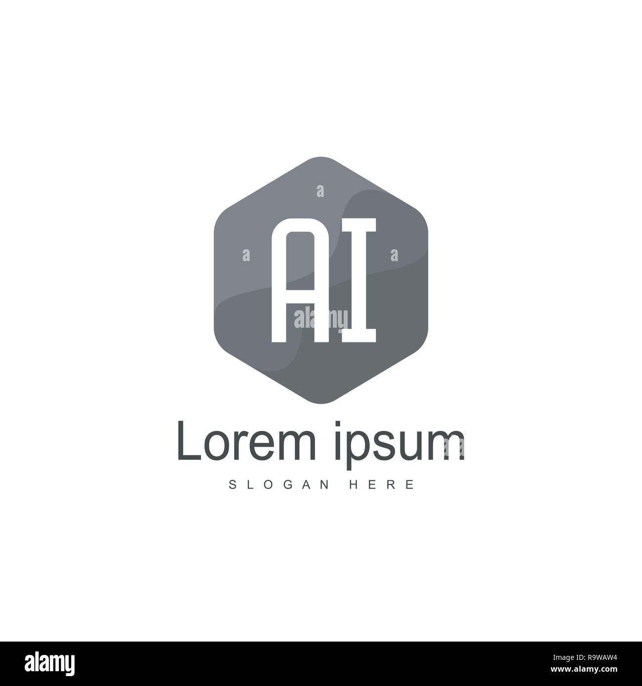 Initial Letter AI Logo Template Vector Design Stock Vector Image & Art ...