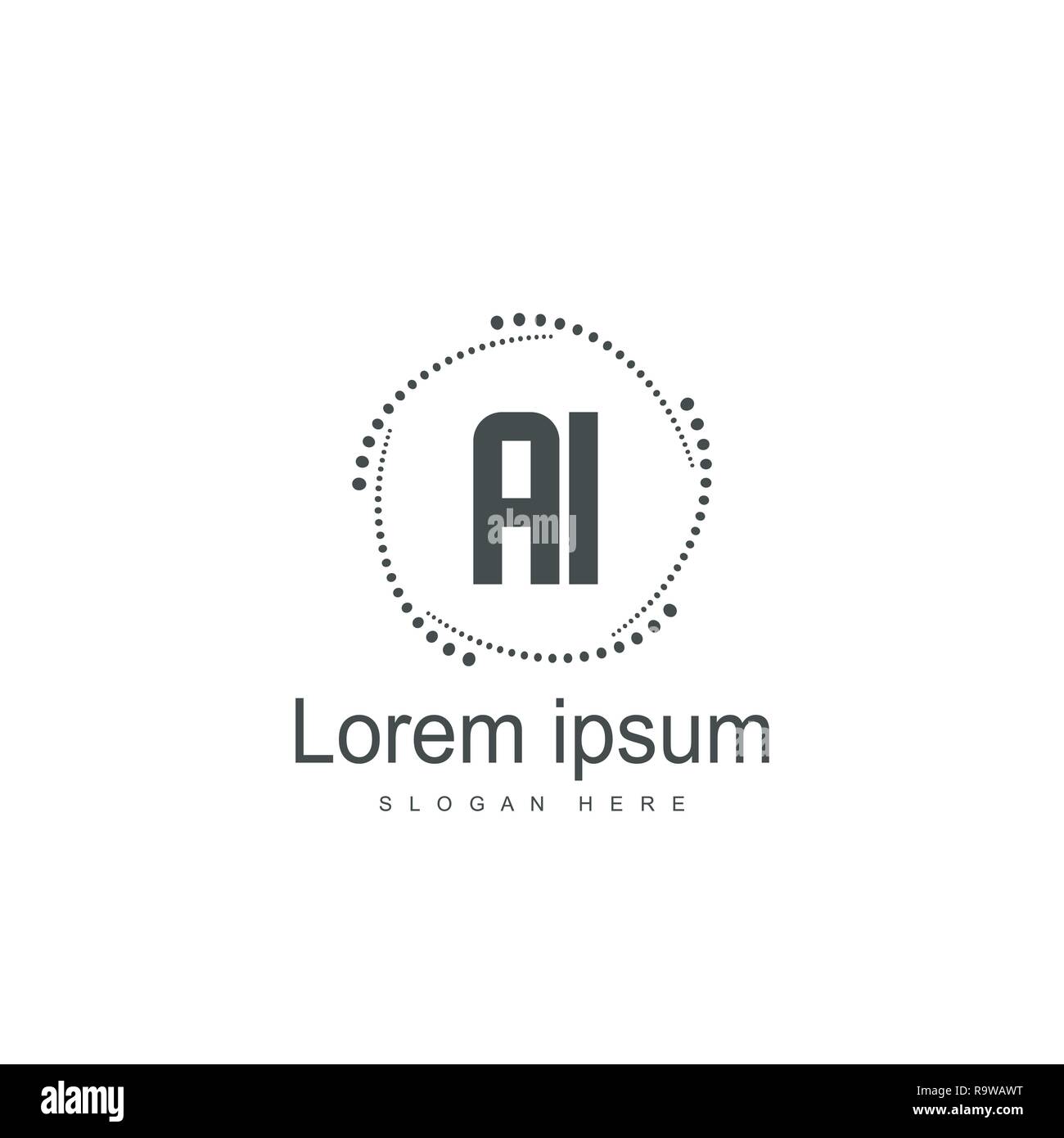 Initial Letter AI Logo Template Vector Design Stock Vector Image & Art ...