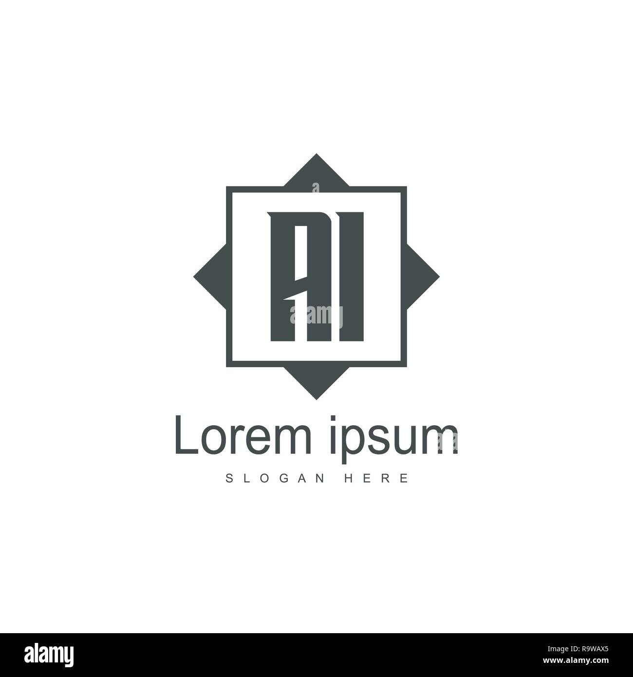 Initial Letter AI Logo Template Vector Design Stock Vector Image & Art ...