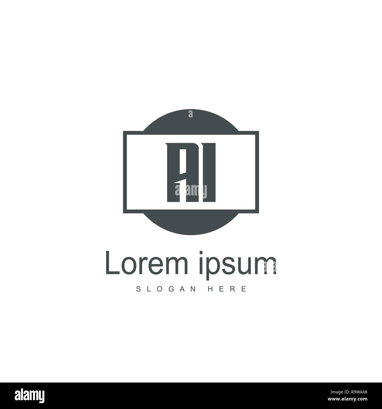 Initial Letter AI Logo Template Vector Design Stock Vector Image & Art ...