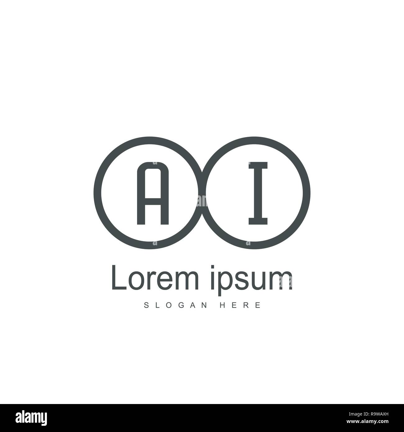 Initial Letter AI Logo Template Vector Design Stock Vector Image & Art ...