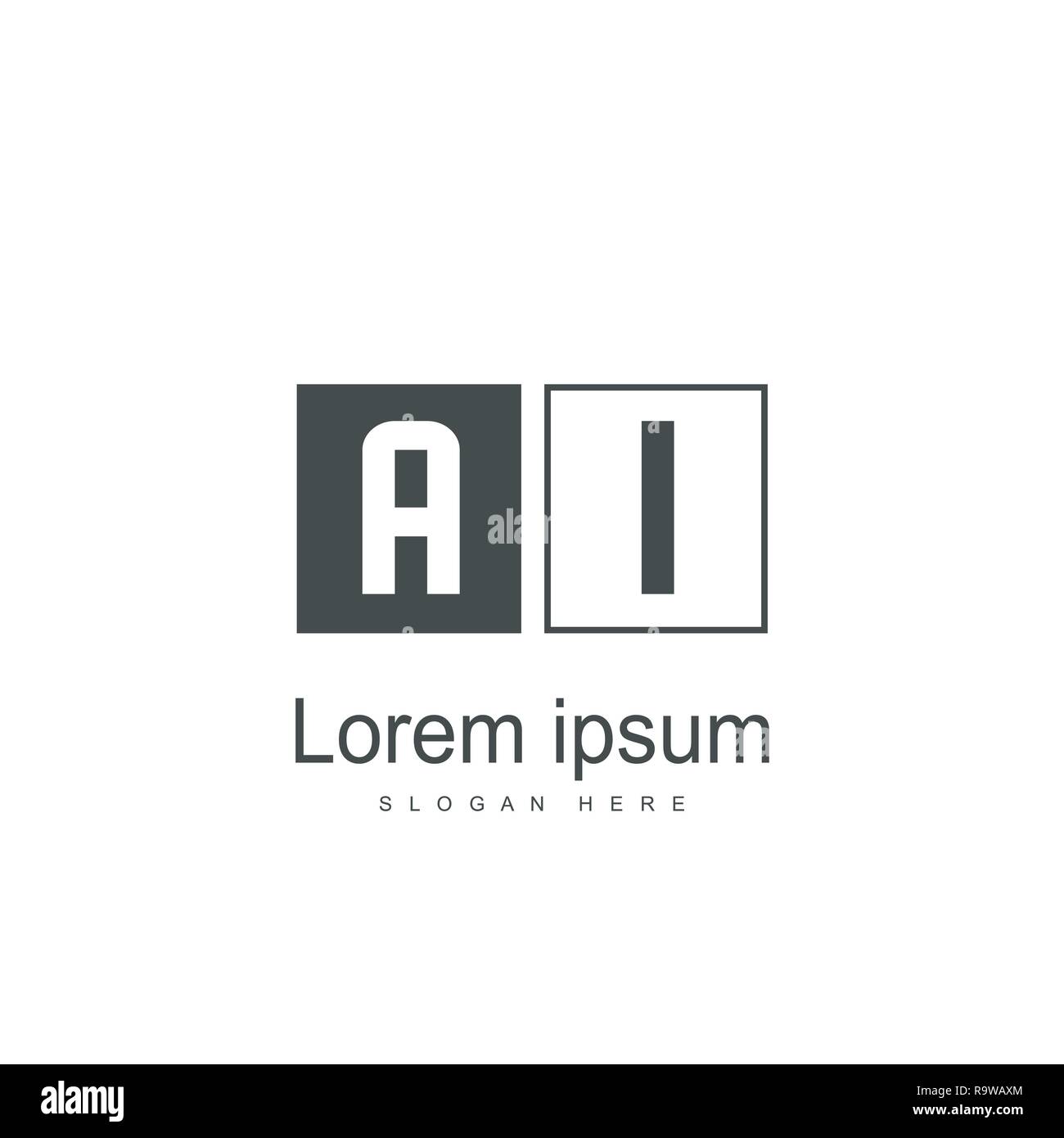 Initial Letter AI Logo Template Vector Design Stock Vector Image & Art ...