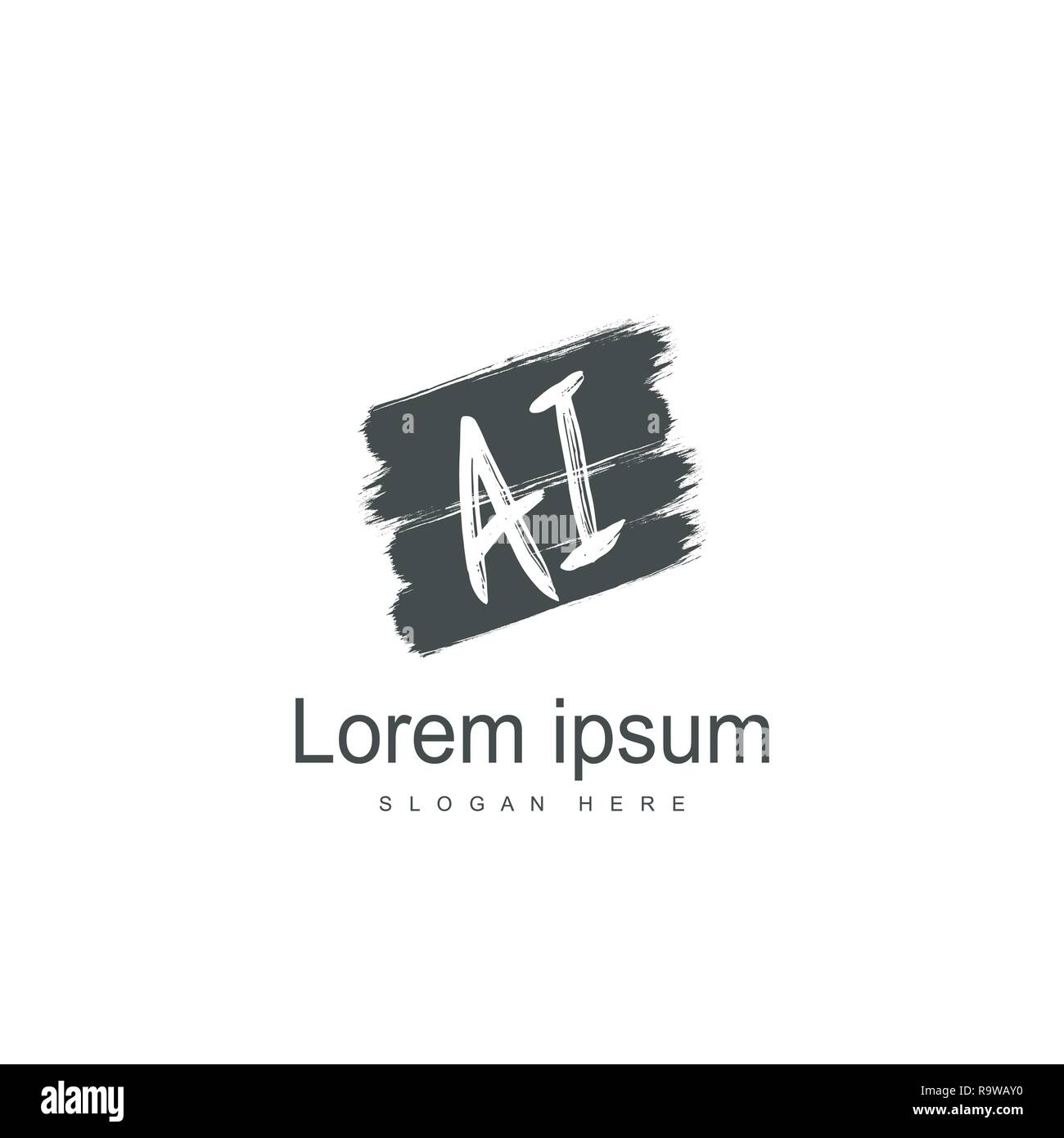 Initial Letter AI Logo Template Vector Design Stock Vector Image & Art ...