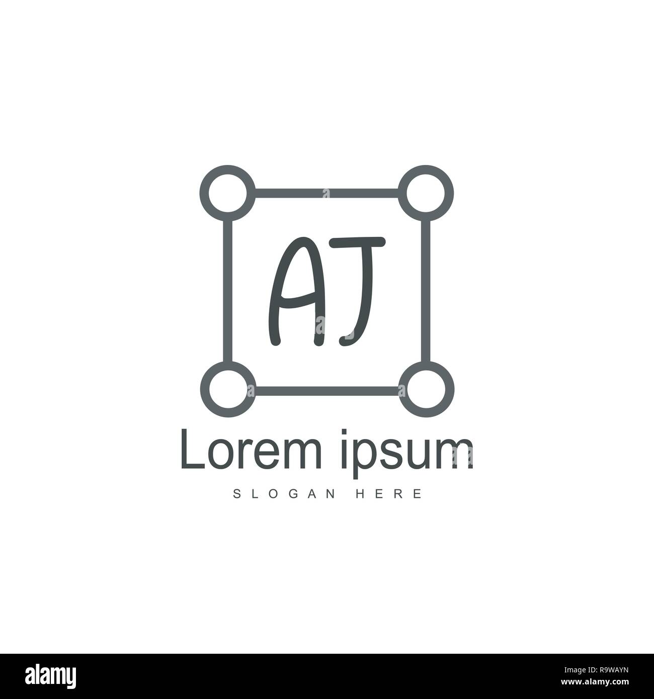 Initial Letter AJ Logo Template Vector Design Stock Vector Image & Art ...