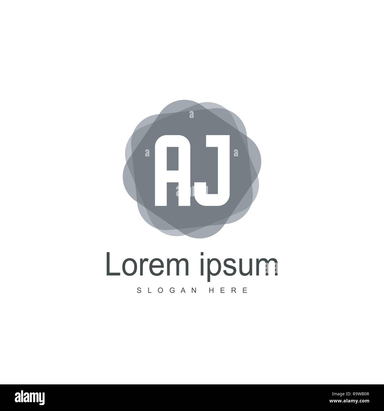 Initial Letter AJ Logo Template Vector Design Stock Vector Image & Art ...