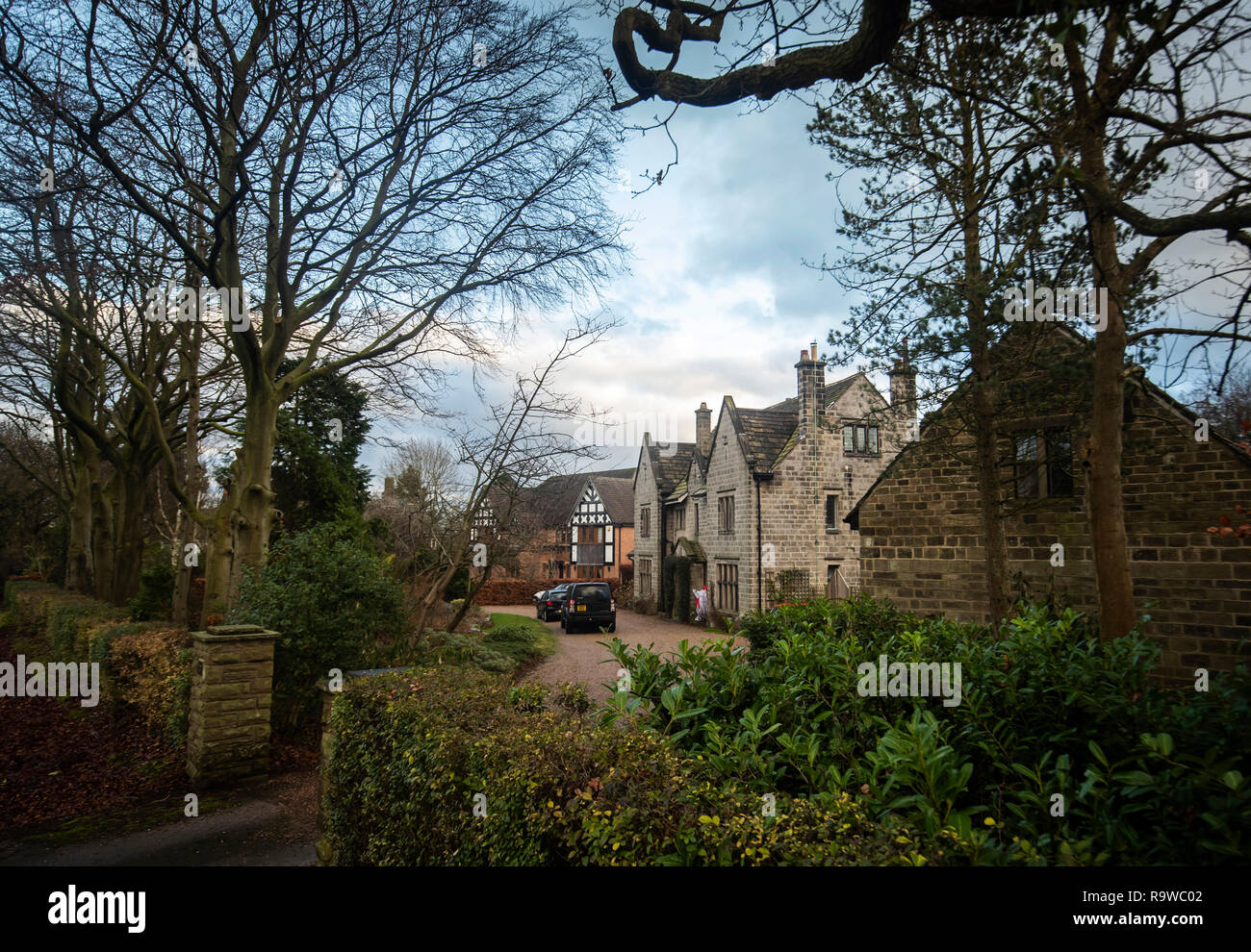 Fulwith Mill Lane in Harrogate which has been identified as the most expensive residential street in Yorkshire and the Humber, with an average house price of Â£1,631,000, in research complied by Lloyds Bank. Stock Photo