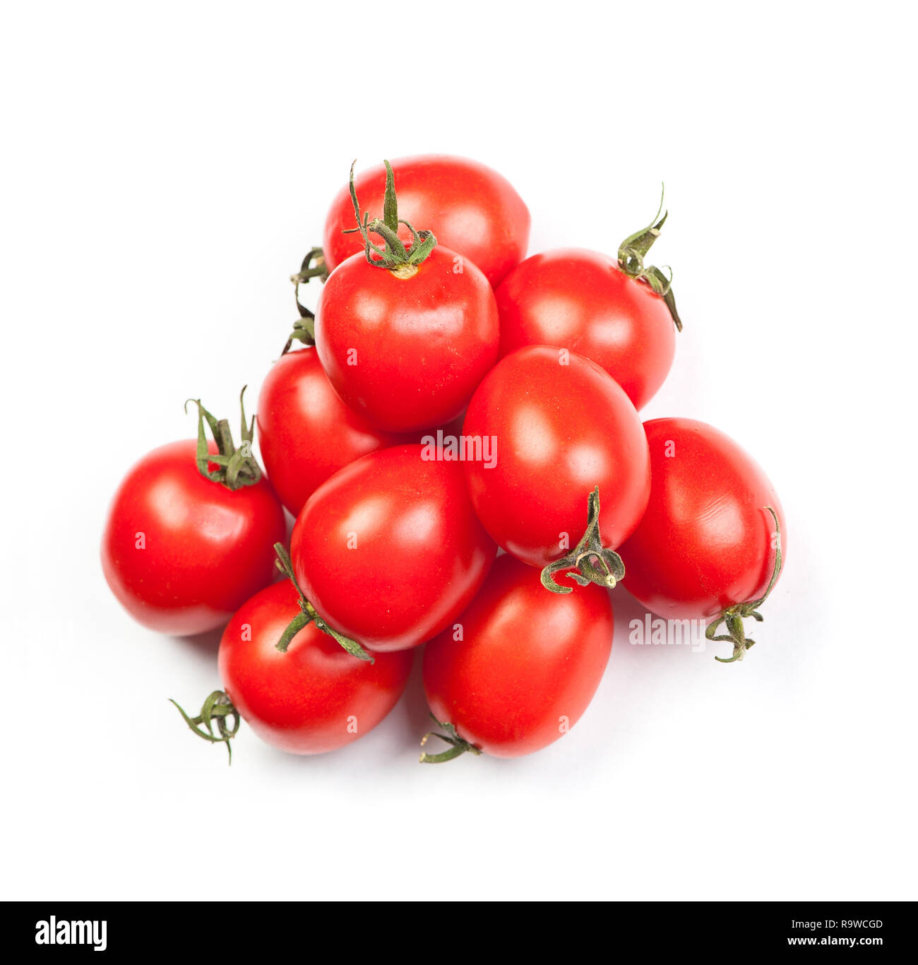 Group of fresh cherry tomatoes isolated on white background Stock Photo ...