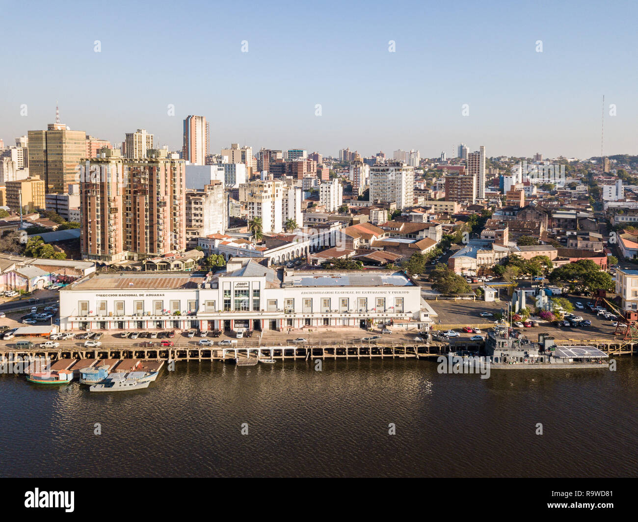 ASUNCION, PARAGUAY - July 13, 2018: Panoramic view of skyscrapers