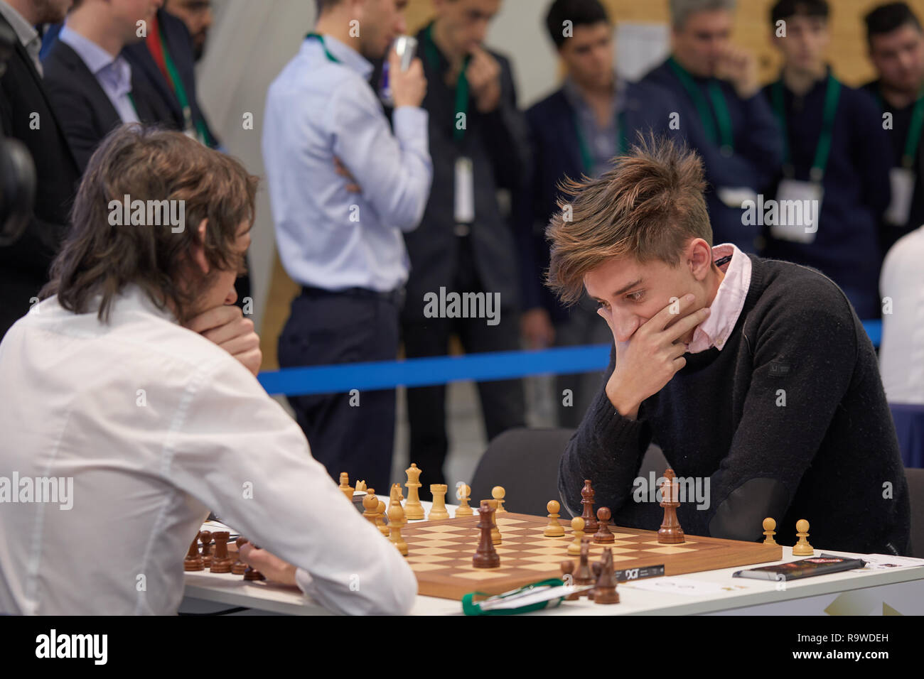 Grandmaster Daniil Dubov, Russia (right) competes in World Rapid Chess  Championship 2018. Eventually he become the World Rapid Chess Champion  Stock Photo - Alamy