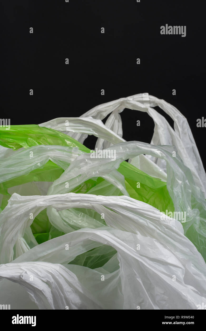 Multiple plastic shopping bags / carrier bags. For plastic bag tax, bag
