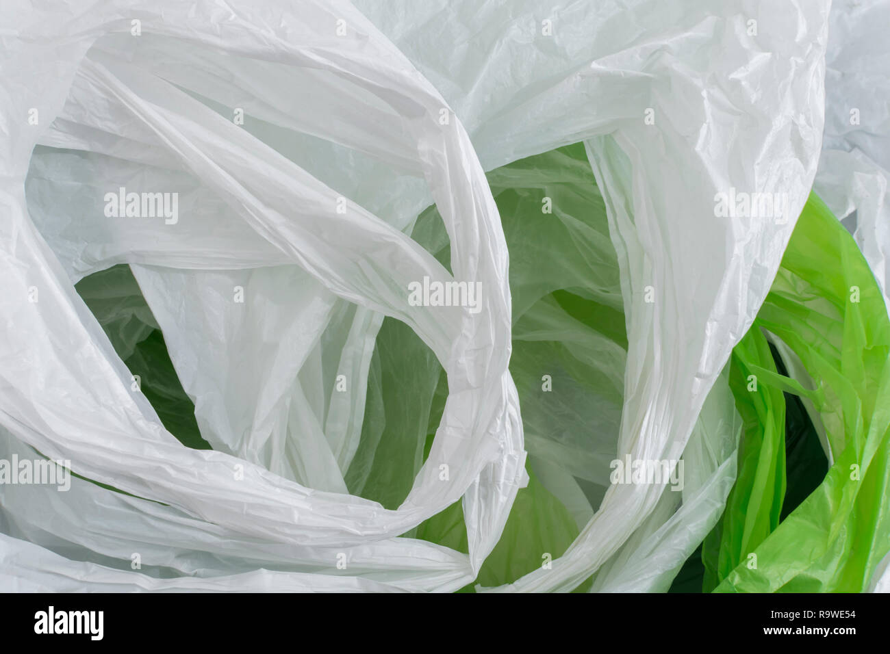 Multiple plastic shopping bags / carrier bags. For plastic bag tax, bag