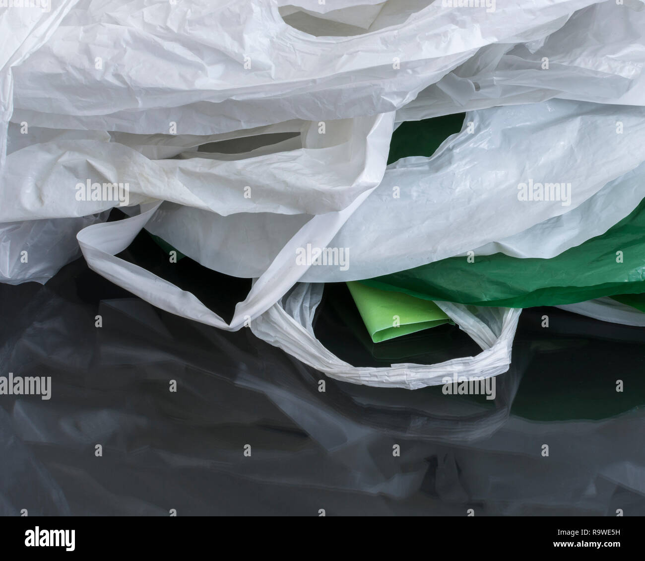 Multiple plastic shopping bags / carrier bags. For plastic bag tax, bag