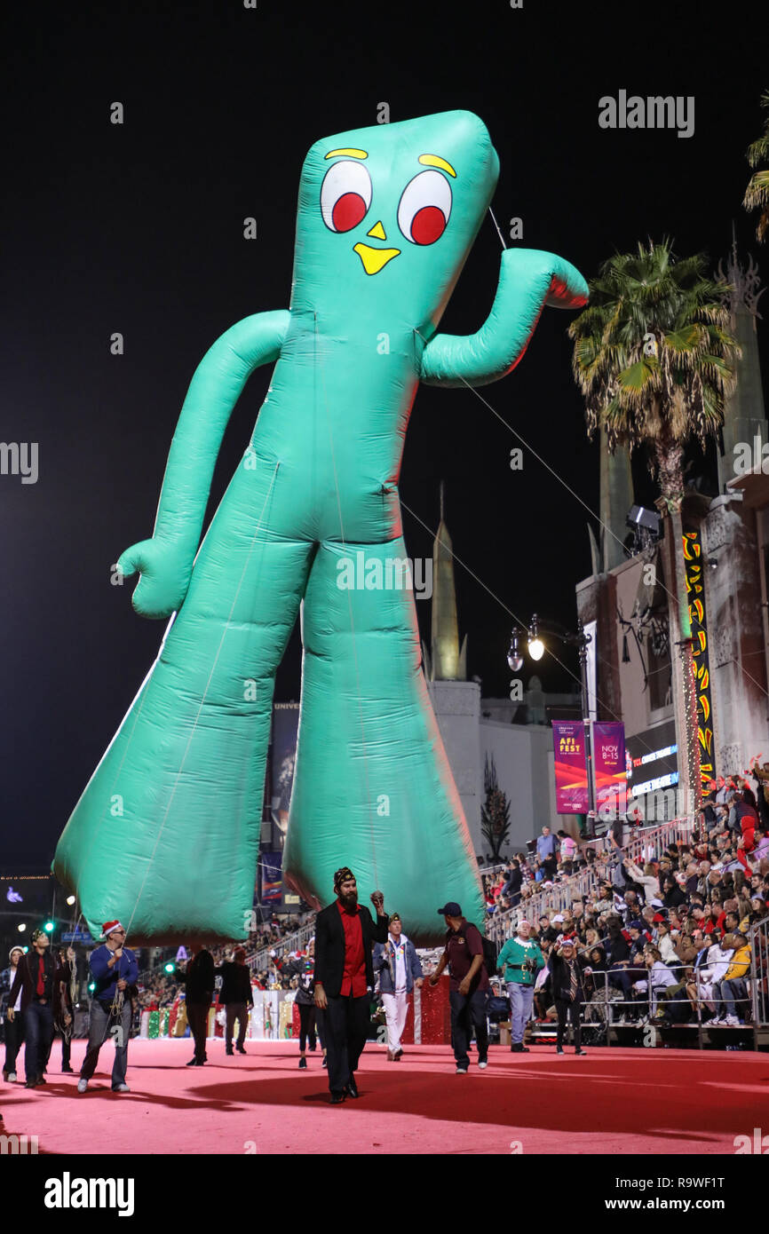 87th Annual Hollywood Christmas Parade in Los Angeles, California.  Featuring: Gumby Where: Los Angeles, California, United States When: 25 Nov 2018 Credit: Sheri Determan/WENN.com Stock Photo