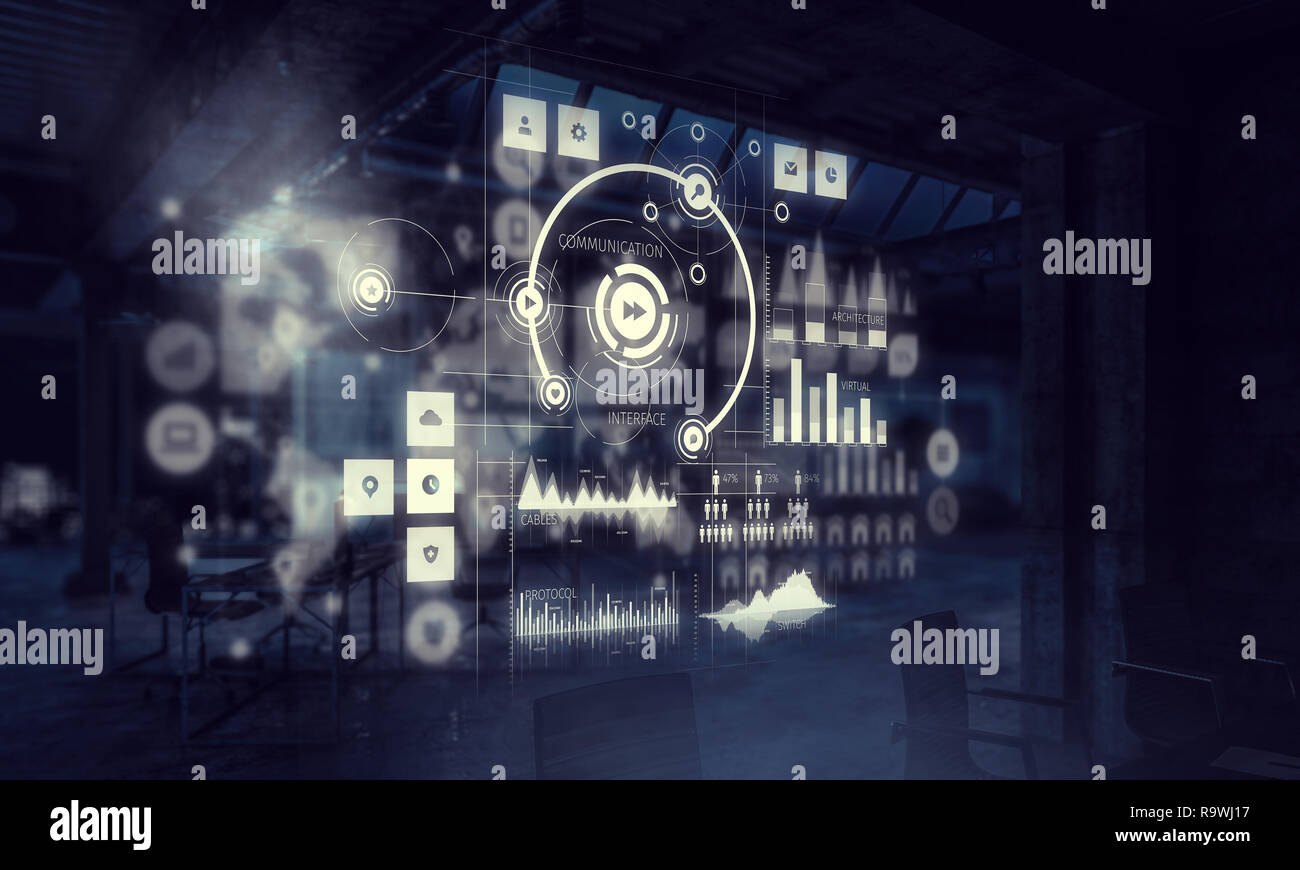 Media technologies in business. Mixed media Stock Photo - Alamy