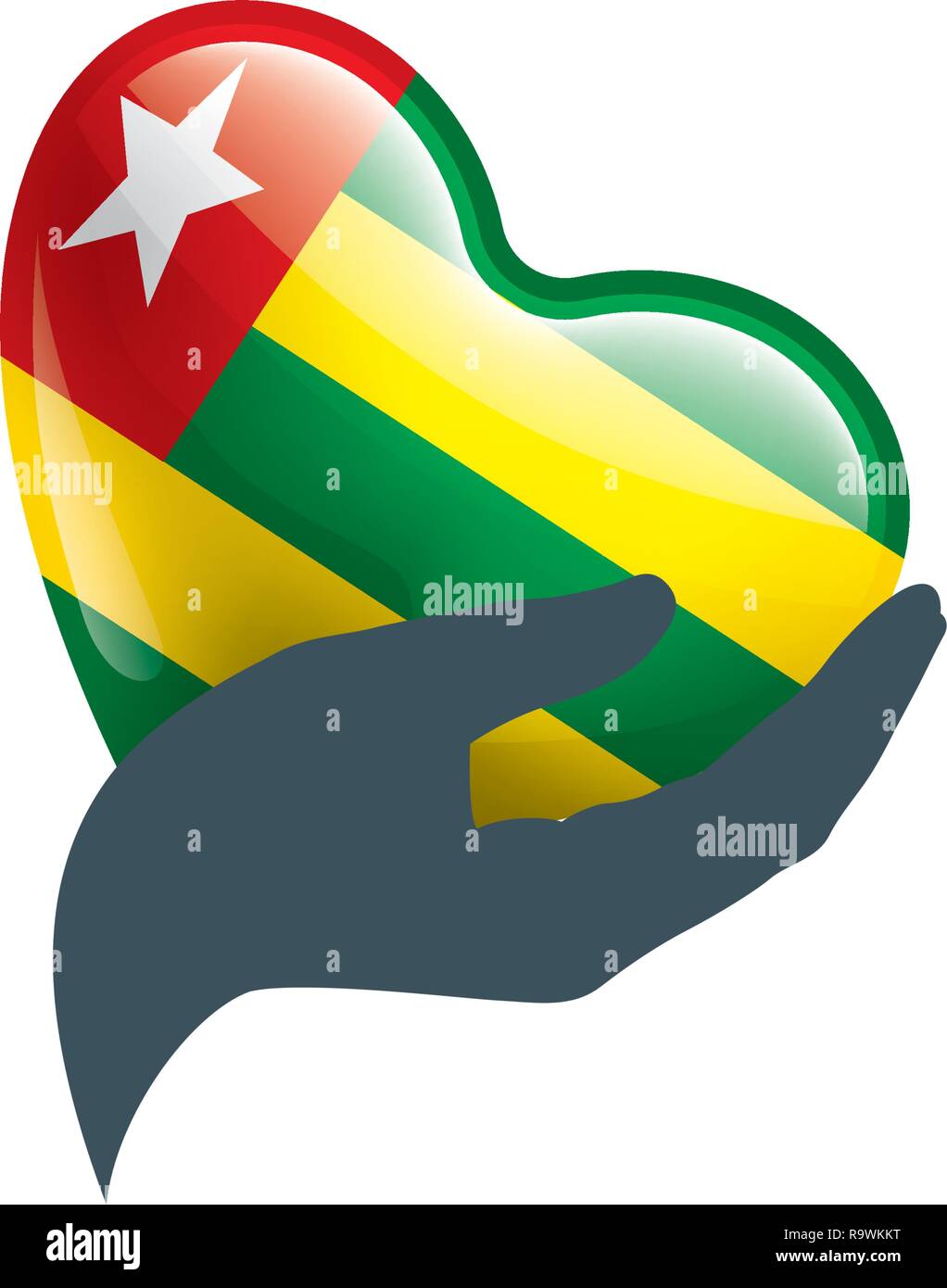 togo flag, vector illustration on a white background Stock Vector Image ...