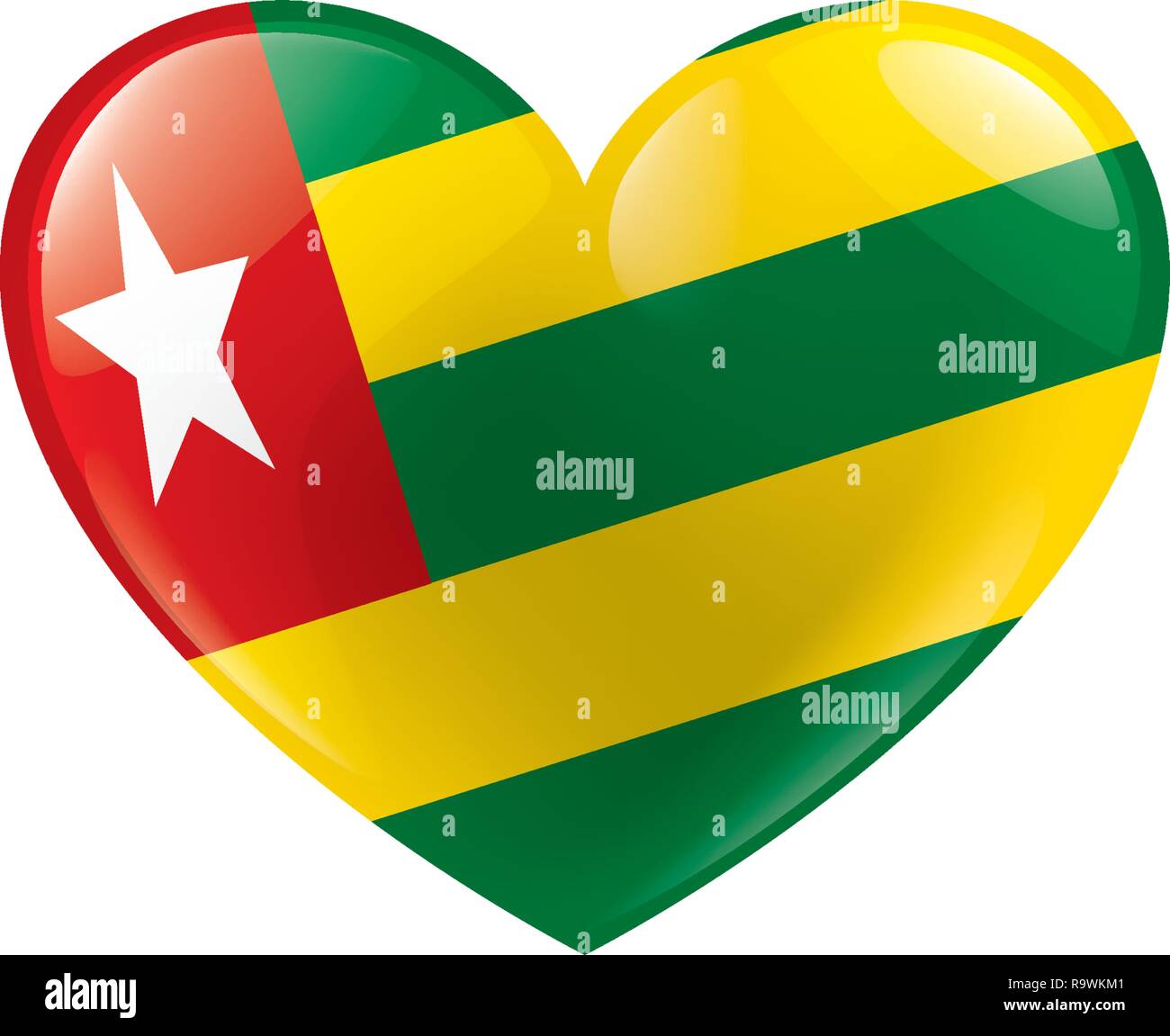 togo flag, vector illustration on a white background Stock Vector Image ...