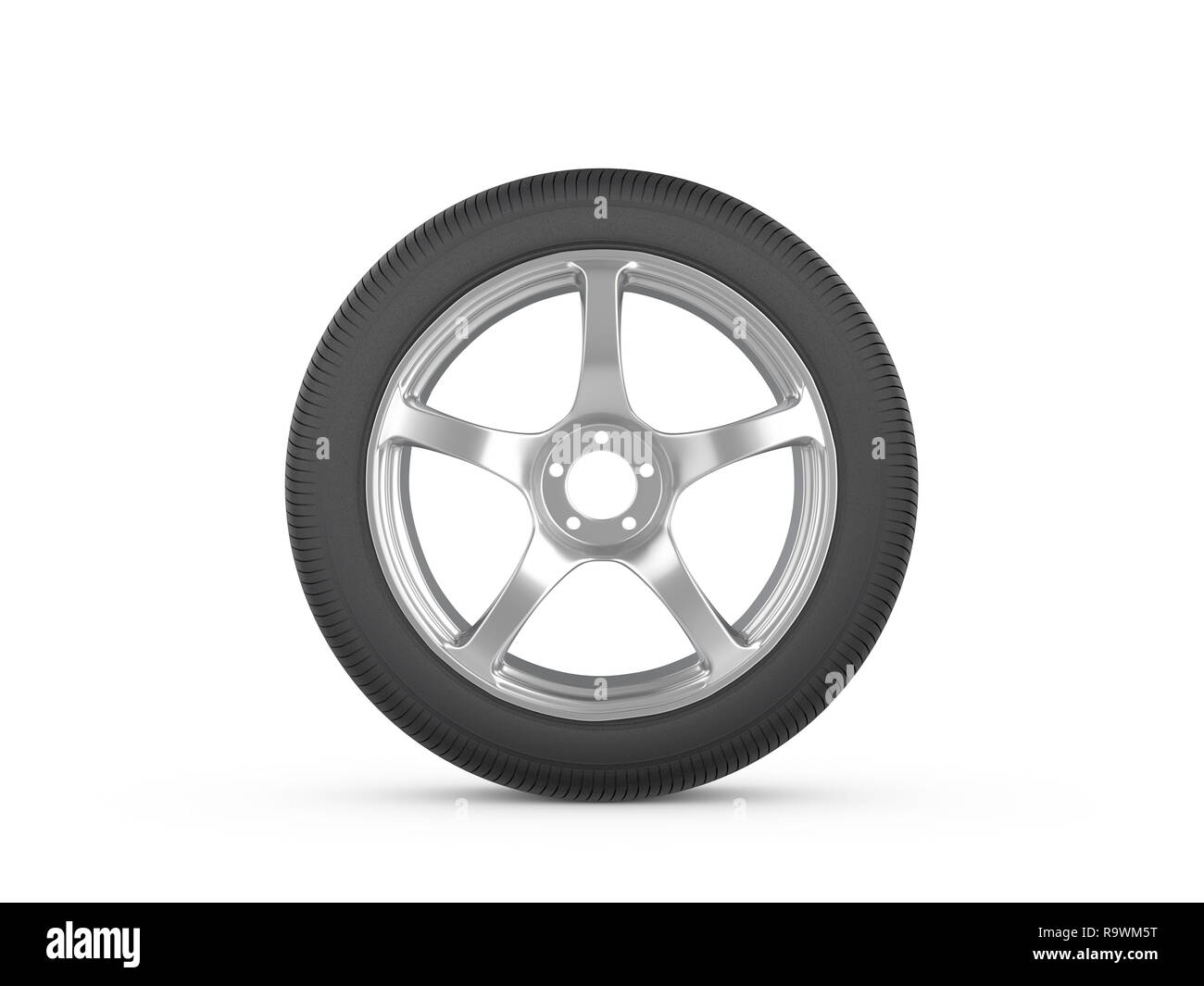 Car wheel tire on a white background. 3d illustration Stock Photo - Alamy
