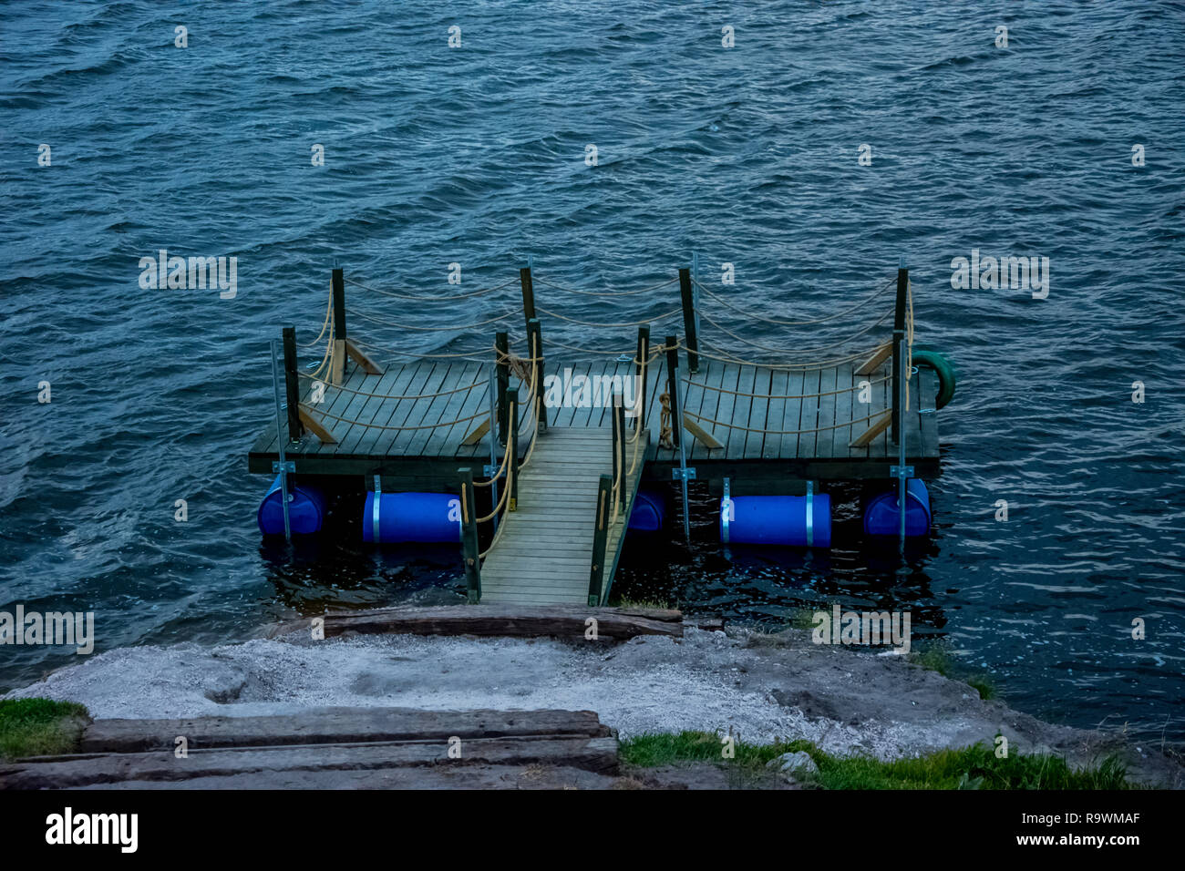 The Small And Wooden Boat Dock On The Emre Lake In The City Of Afyon In Turkey Stock Photo Alamy