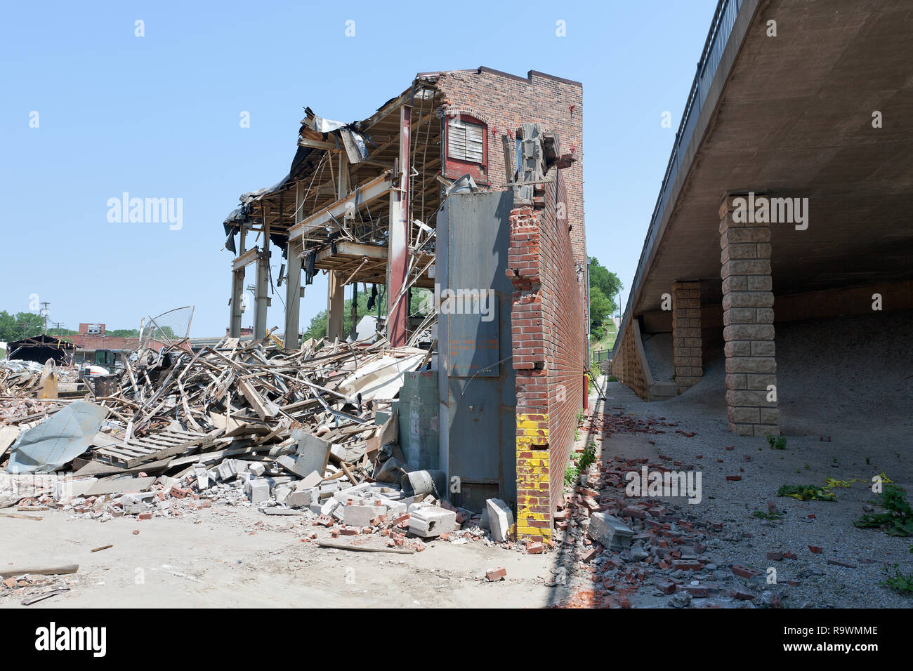 The 2012 demolition of the original Murray Turbine factory in Burlington, Iowa. A new facility