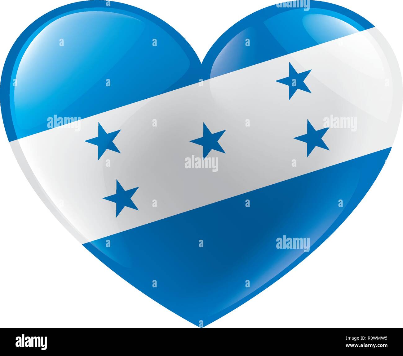 Honduras flag, vector illustration on a white background Stock Vector