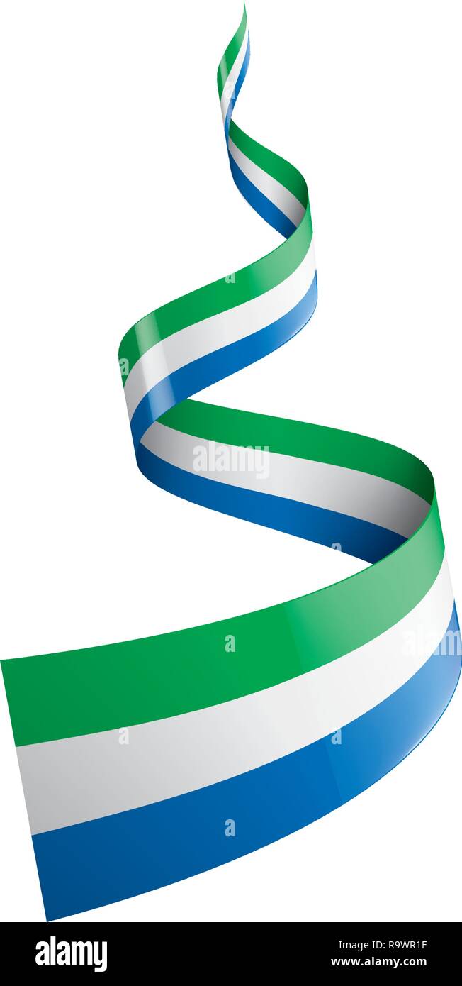 Sierra Leone flag, vector illustration on a white background Stock ...