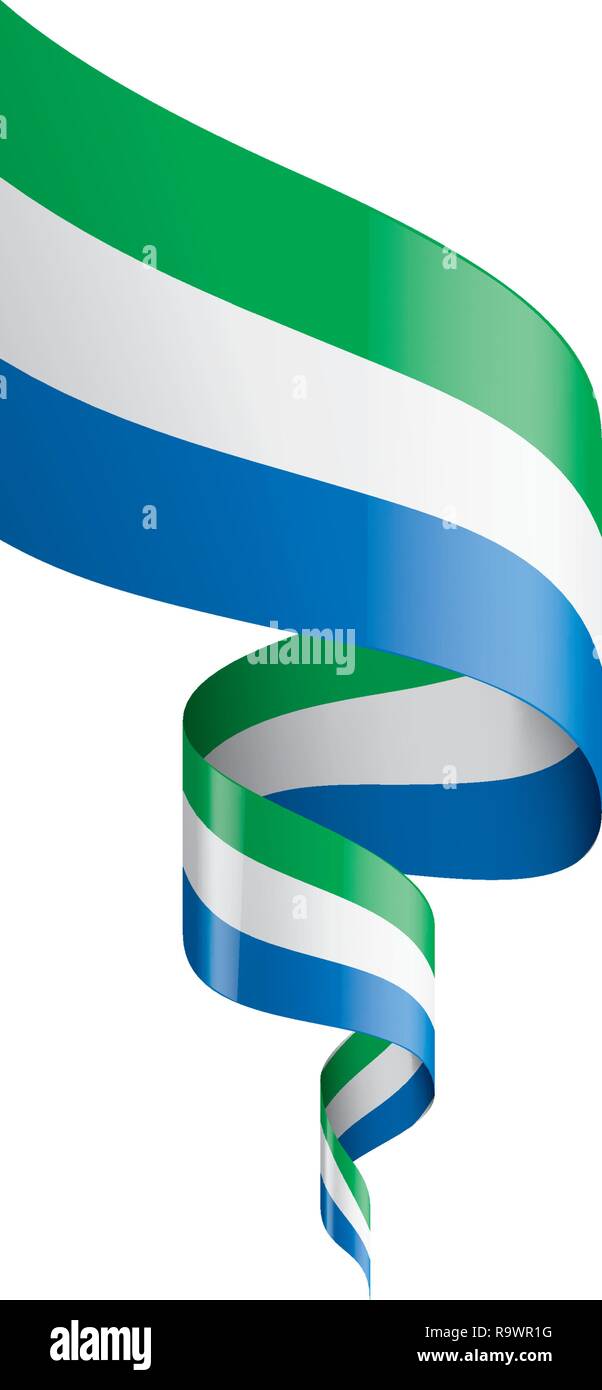 Sierra Leone flag, vector illustration on a white background Stock ...