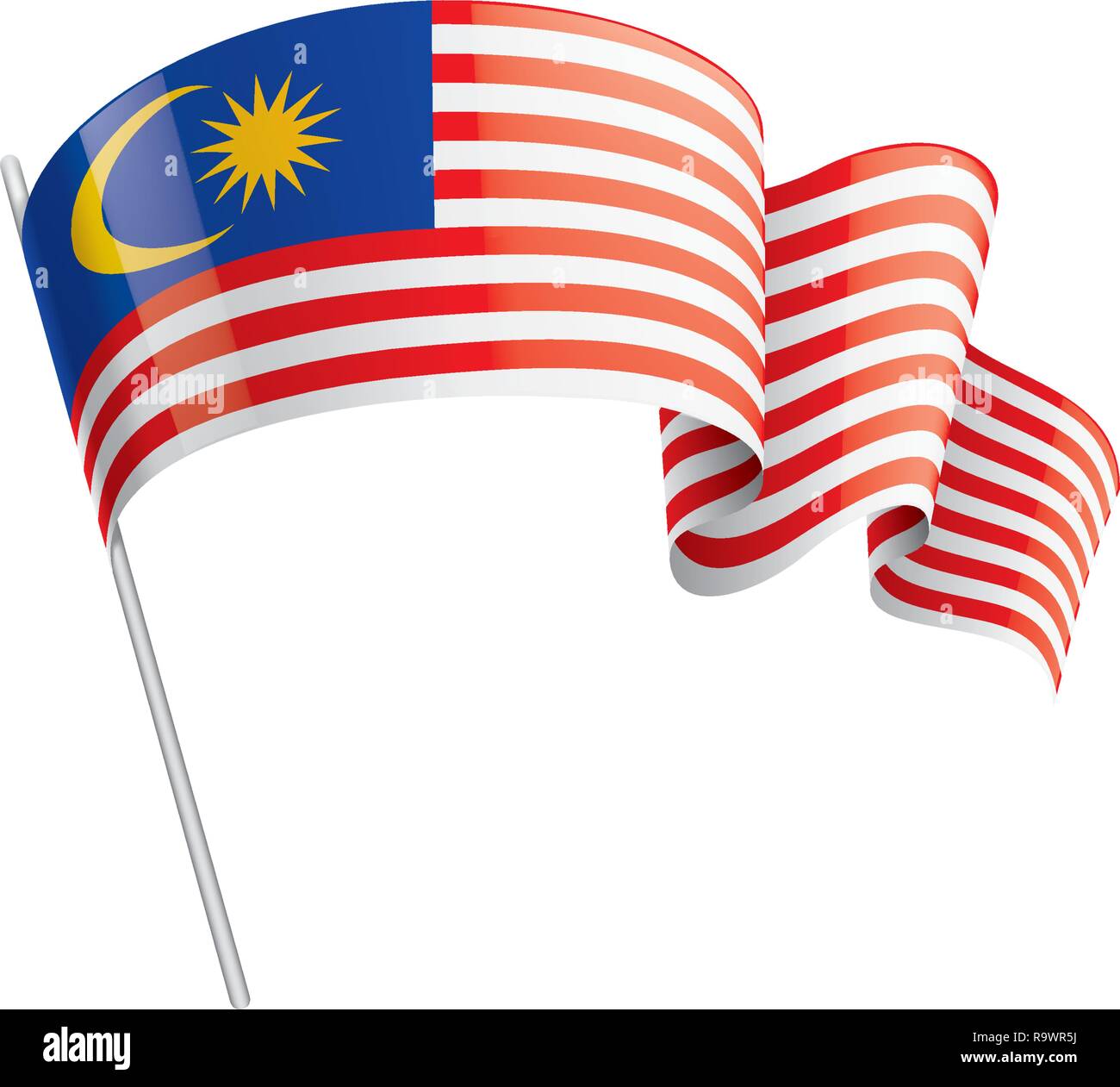 Malaysia Flag Vector Illustration On A White Background Stock Vector Image Art Alamy