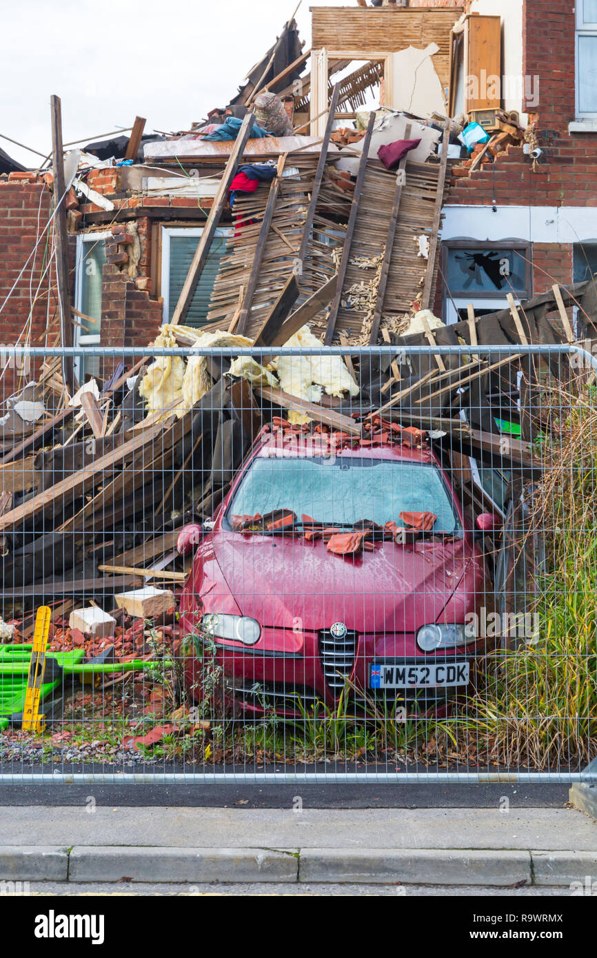House destroyed by gas explosion hires stock photography and images