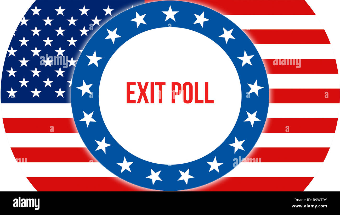 Exit poll election on a USA background, 3D rendering. United States of ...