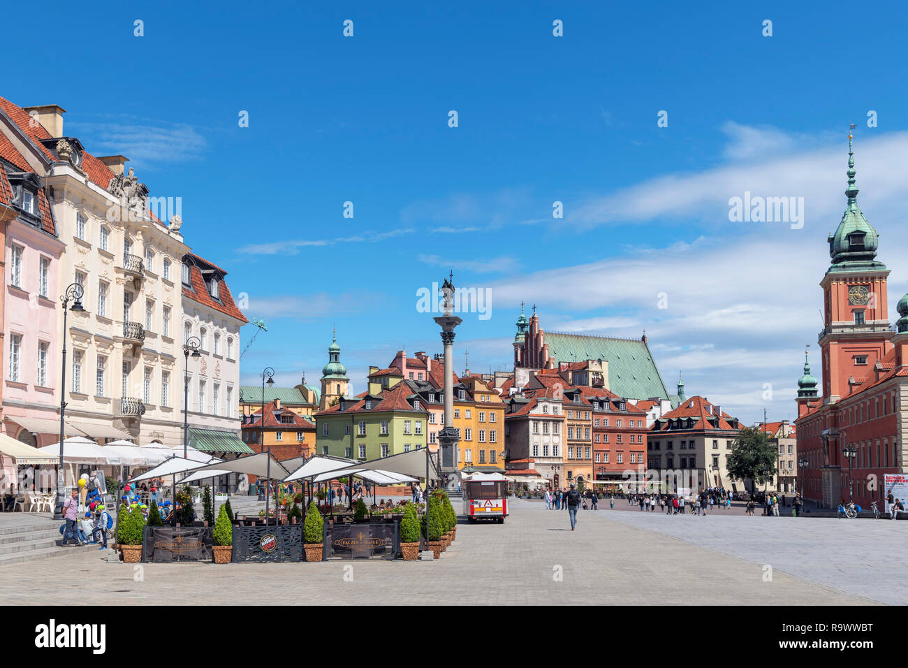 Castle Square (plac Zamkowy) in the Old Town (Stare Miasto), Warsaw, Poland Stock Photo