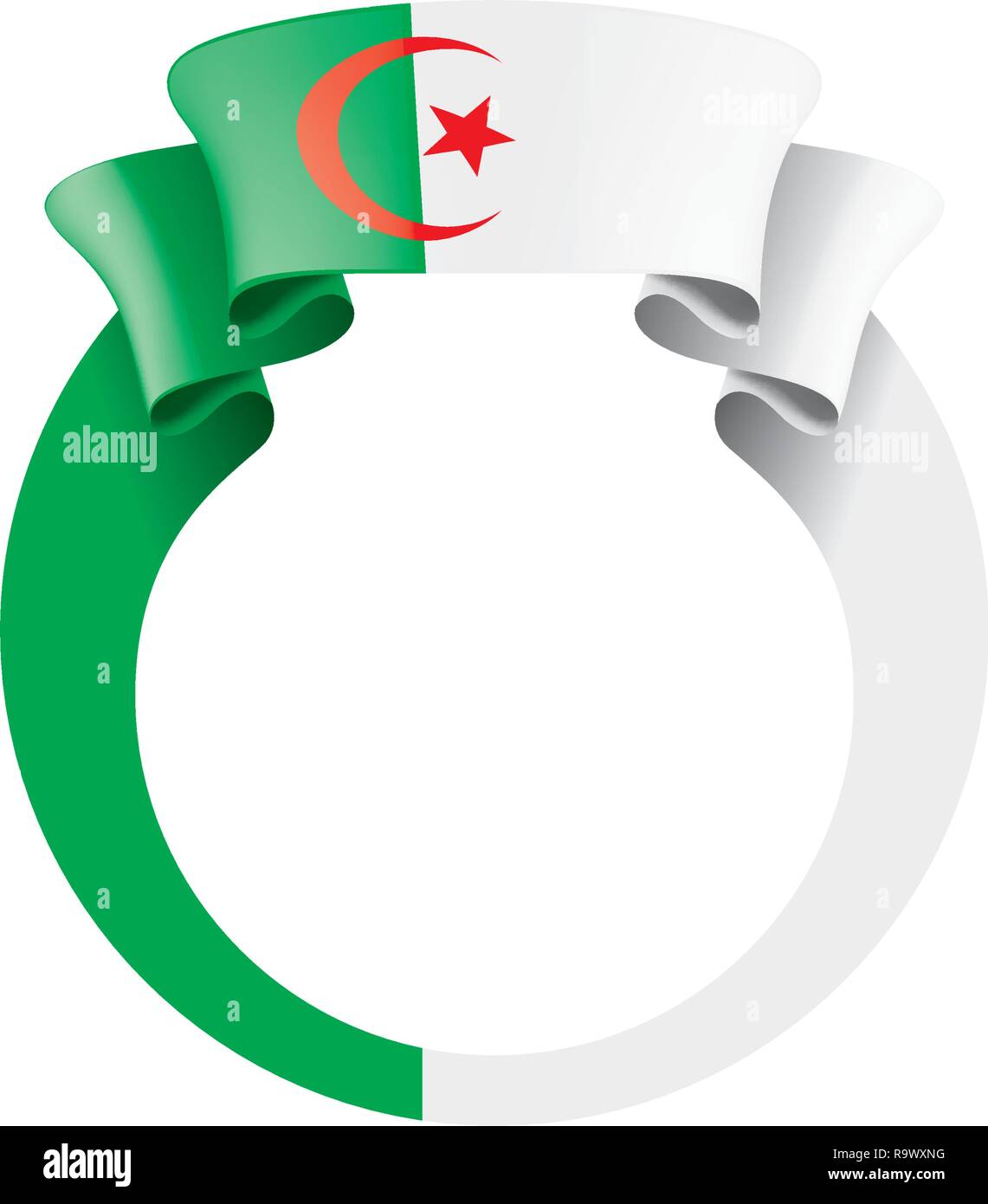 Algeria flag, vector illustration on a white background Stock Vector