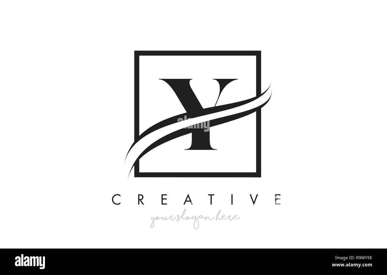Initial letter yl creative swoosh design logo Vector Image