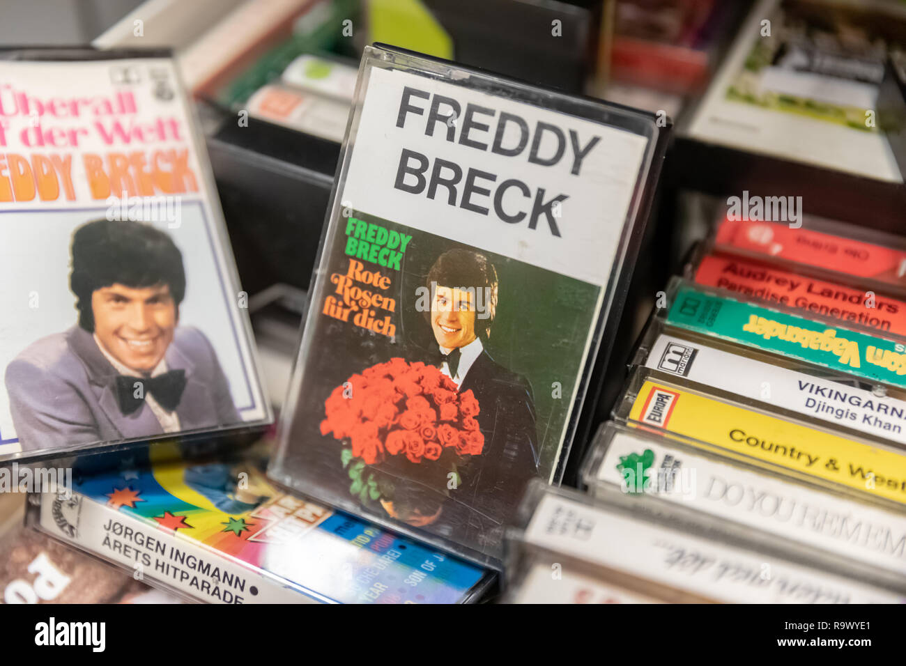 German schlager singer Freddy Breck, cassette tape, 'Rote Rosen für dich' Stock Photo