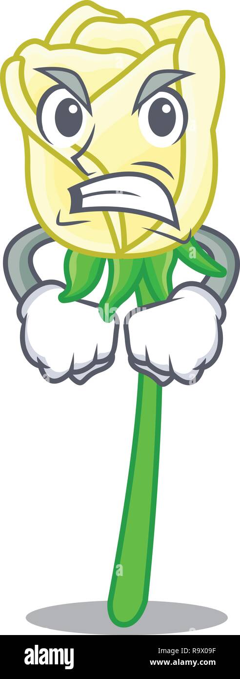 Angry white rose the on character table Stock Vector Image & Art - Alamy