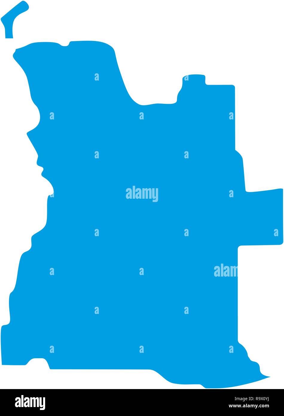 map of Angola. Silhouette of Angola map vector illustration Stock ...