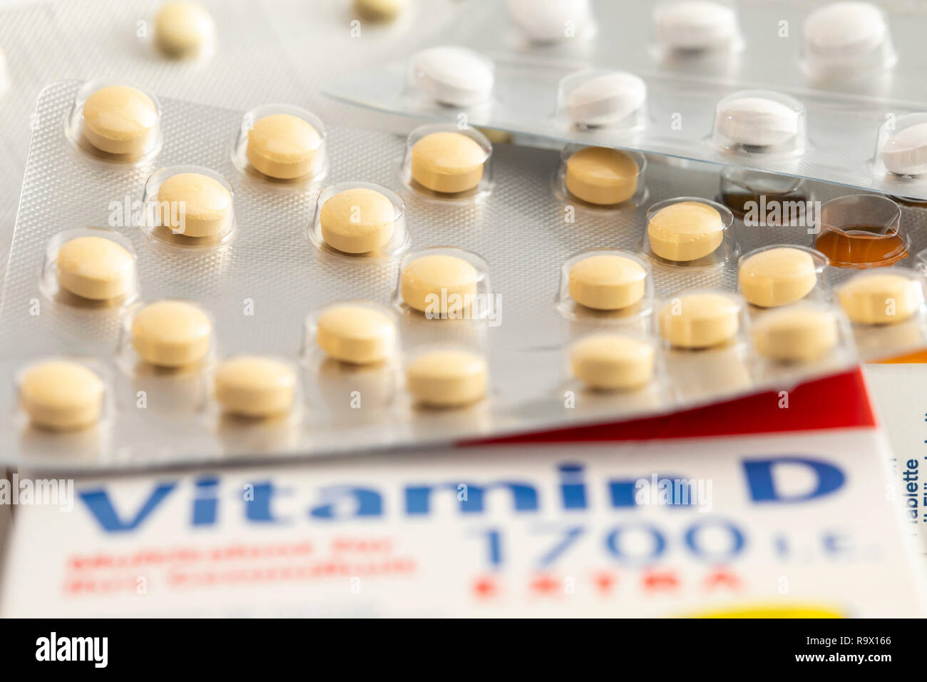 Vitamin D tablets packs, the preparation is intended to supplement the