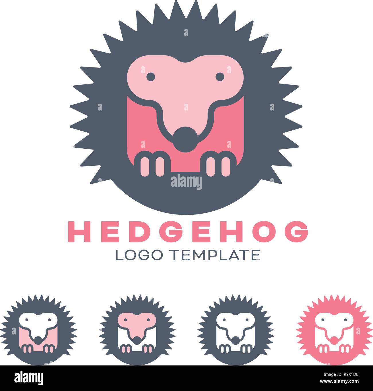 Hedgehog logo vector template. Security, defense and protection symbol. Business design element. Stock Vector